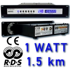 
1 watt transmitter with 5 years warranty, free shipping and compliance with EU/CE and FCC standards for FM broadcasting.

